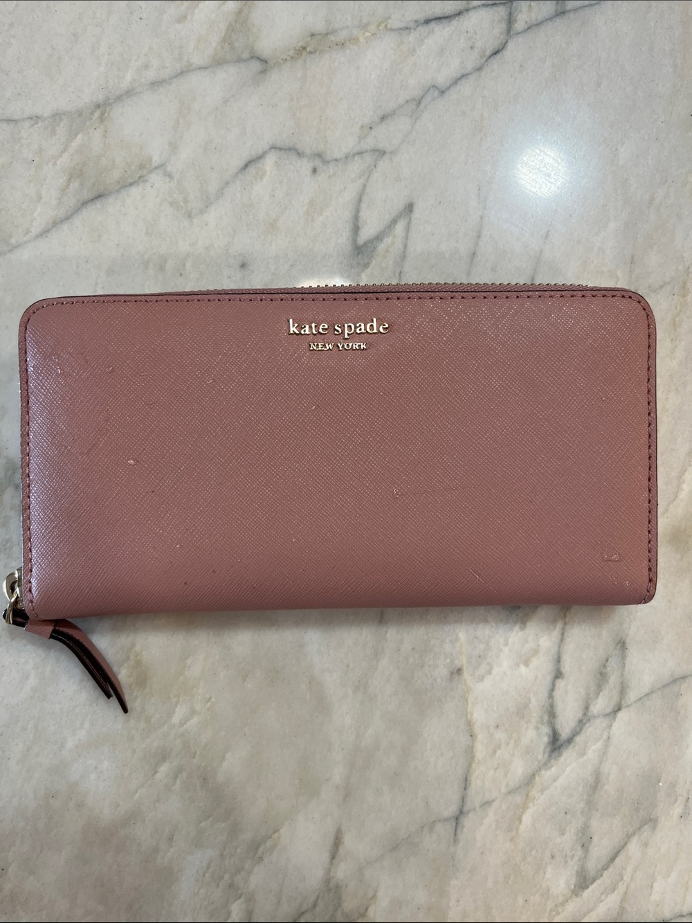 kate spade Blush Rose Zip-Around Continental Wallet